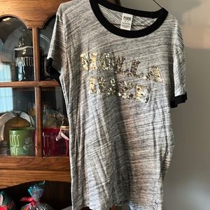 Pink cotton holla daze shirt